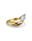 Wave Floating Pear Ring