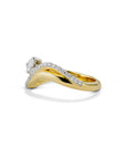Wave Floating Pear Ring
