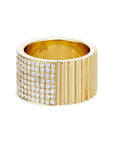 Duo Half Column-Pave Ring