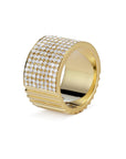 Duo Half Column-Pave Ring