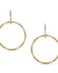 Stapled Hanging Hoop Earrings