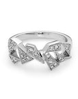 Curved Shards Midi Ring
