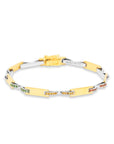 Rainbow Stapled Plate Bracelet