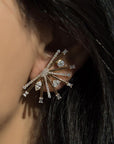 Floating Galaxy Fan Earrings