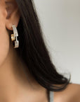 Stapled Hoop Earrings