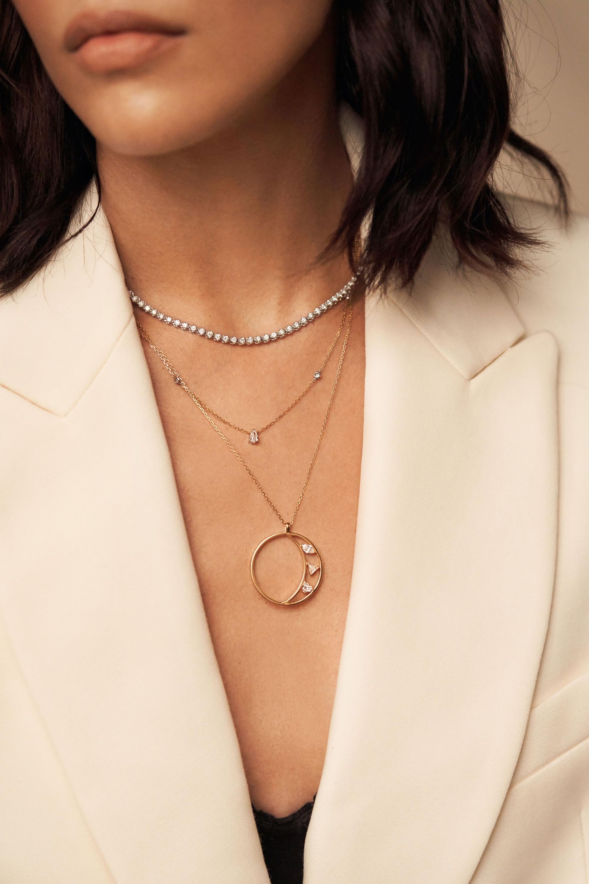 Floating Pear Necklace