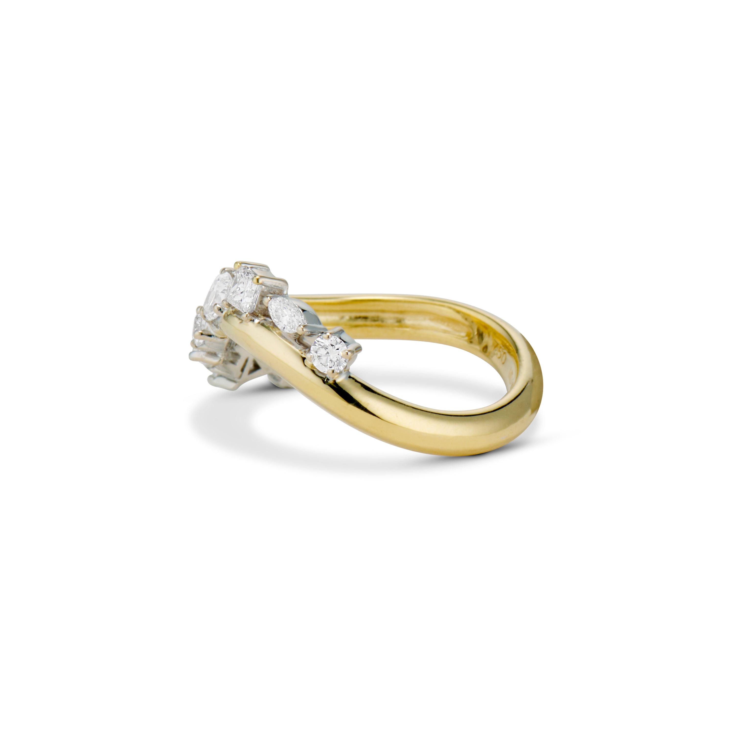 Wave Duo Cluster Ring