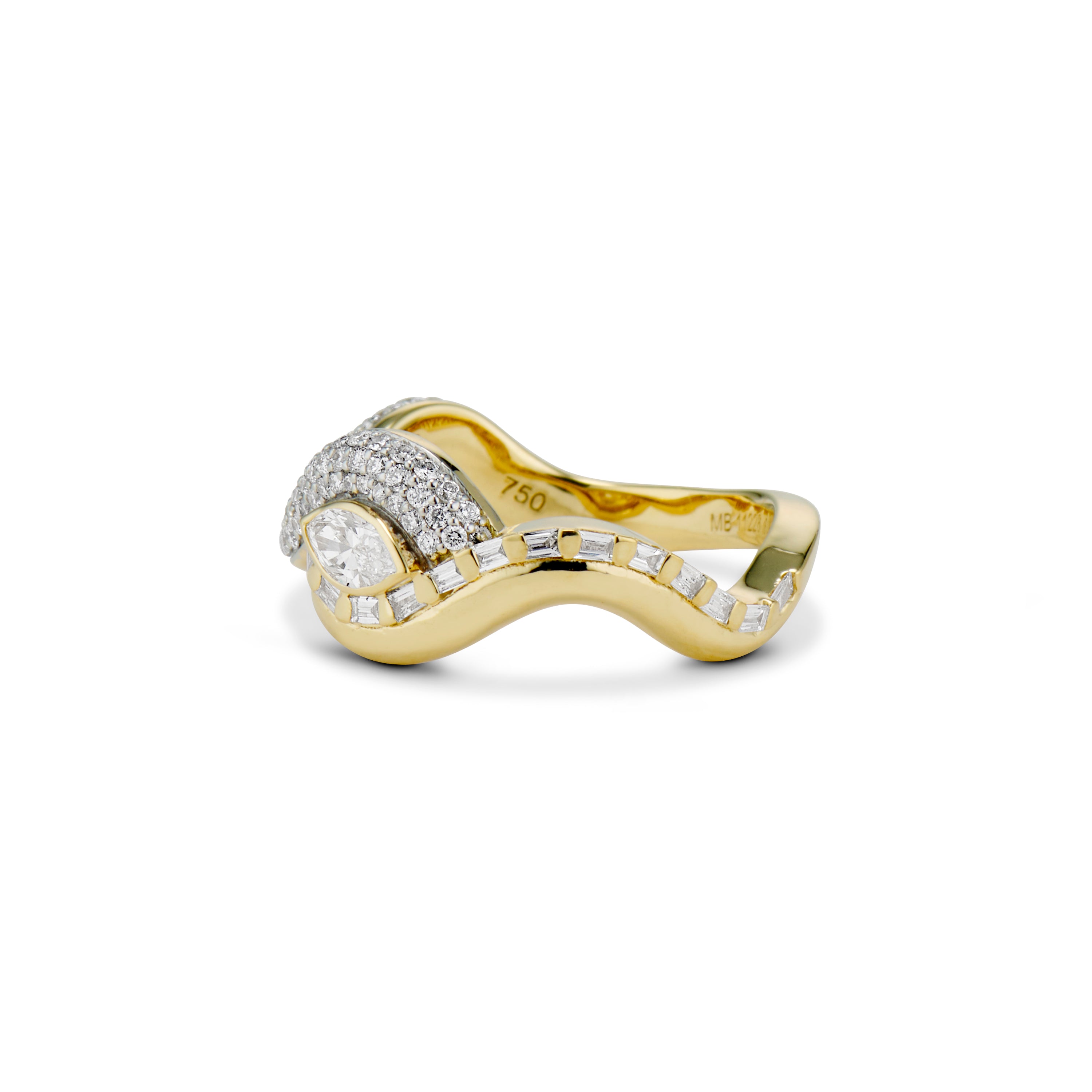 Wave Marquise Ring