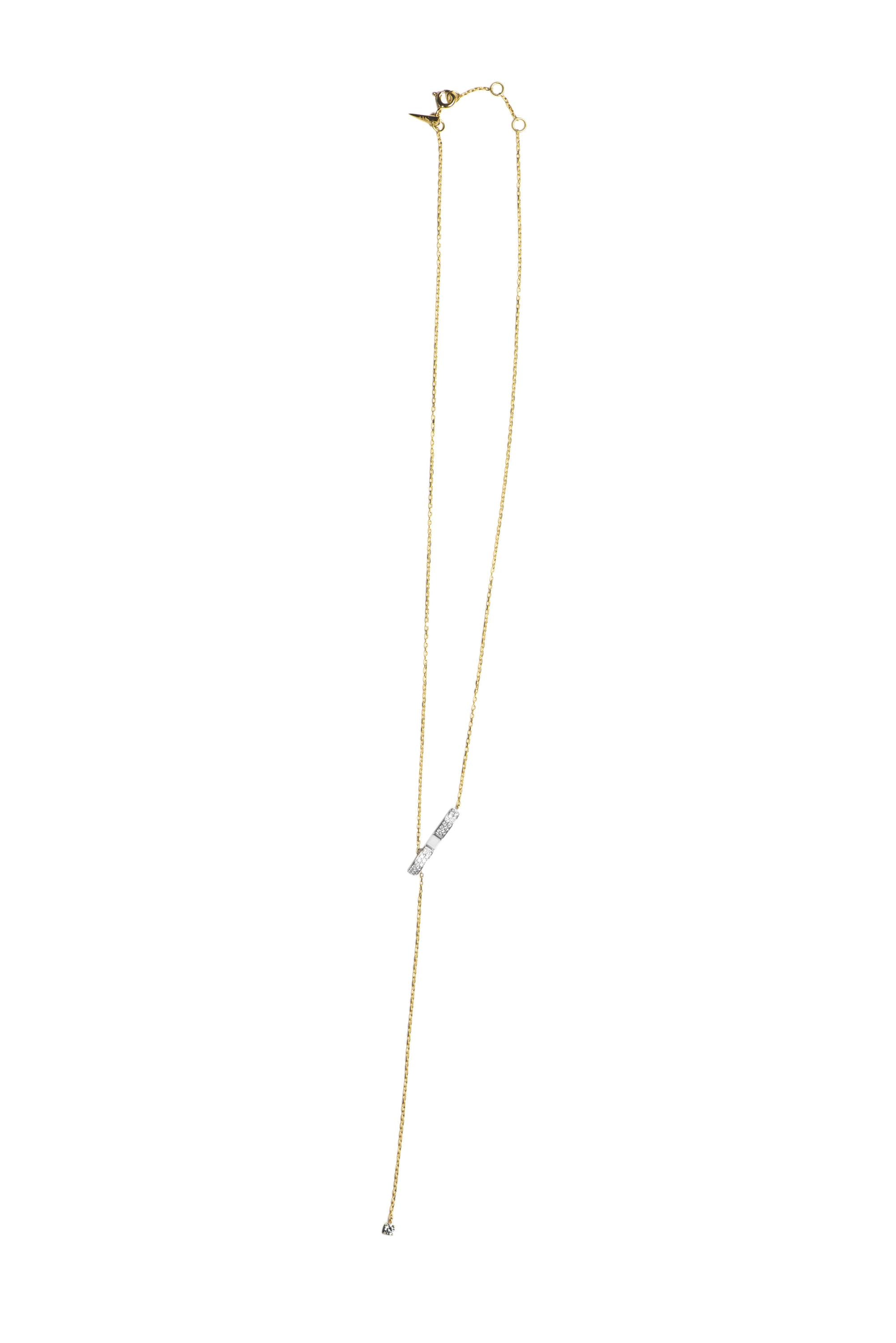 Lariat Jumbo Pin Stapled Necklace