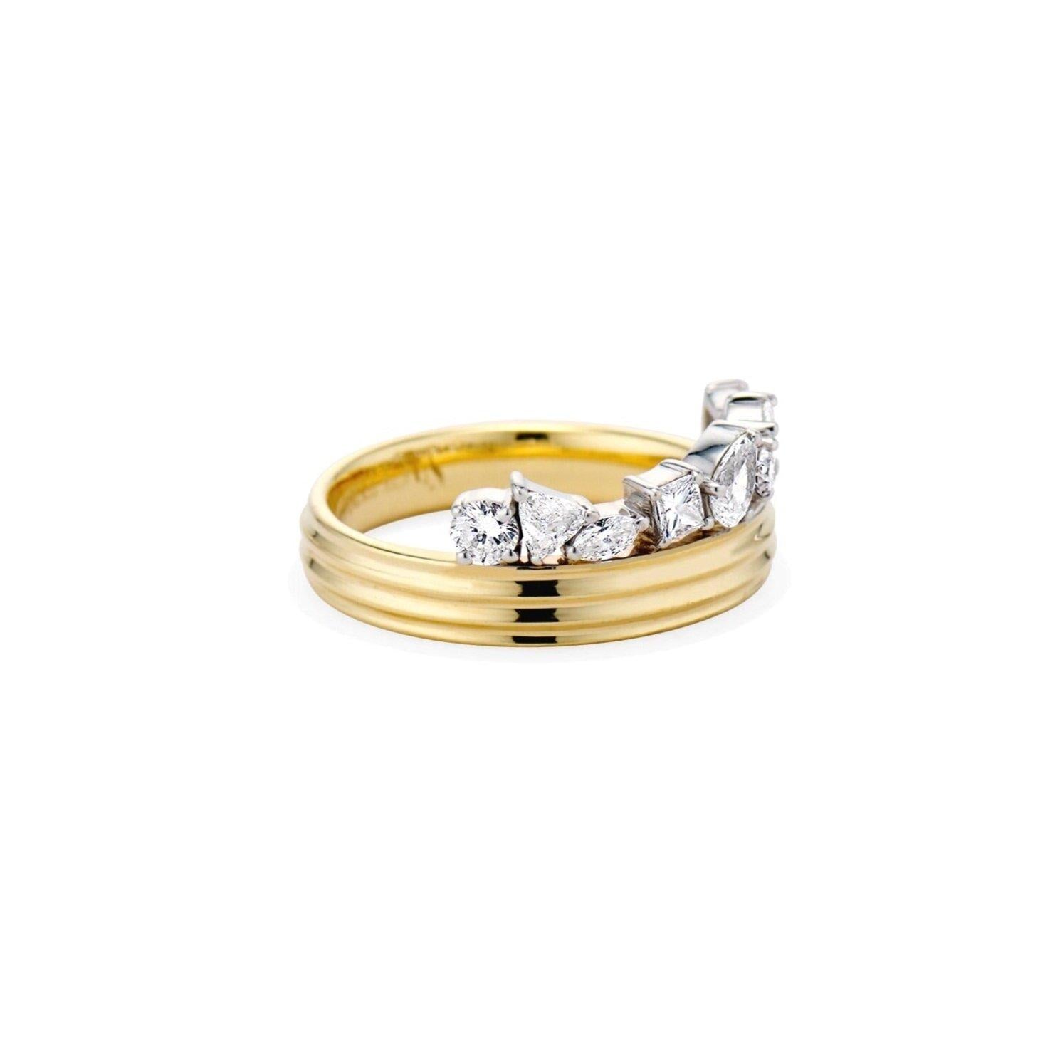 Duo Column Crown Ring