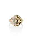 Duo Half Coin Signet Ring