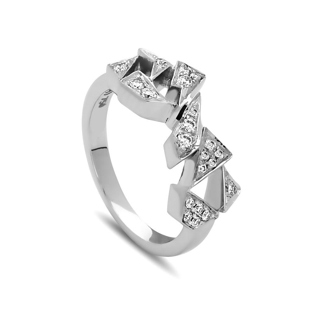 Curved Shards Midi Ring