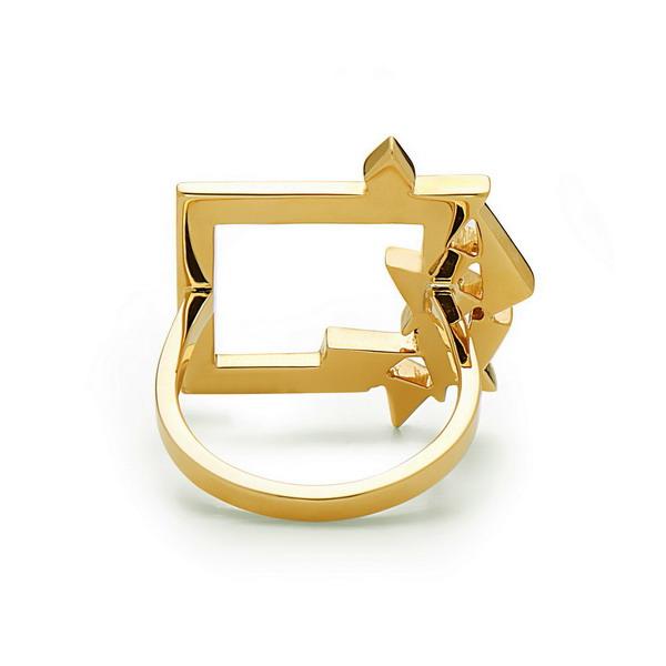 Broken Square Shards Ring