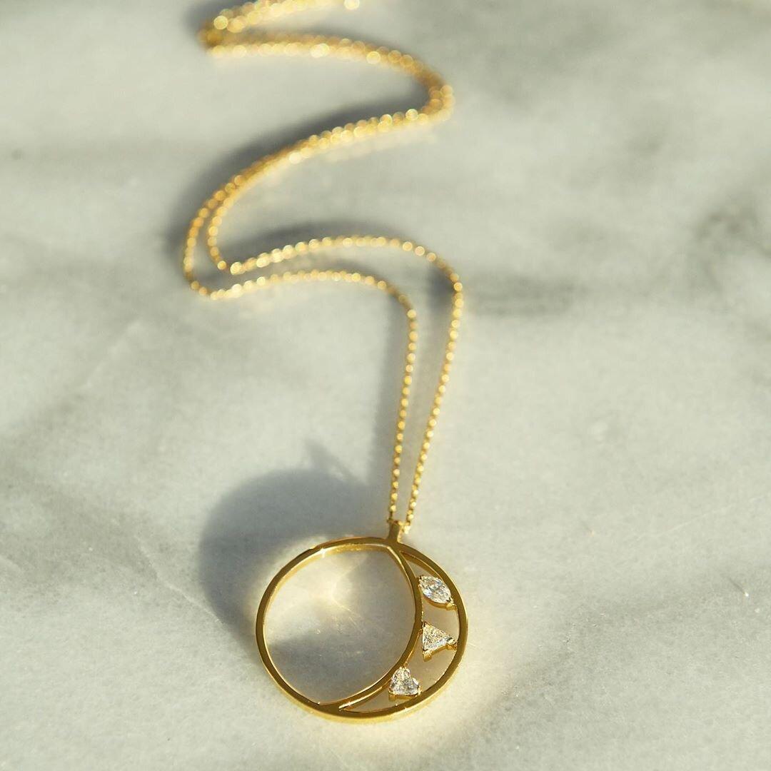 Floating Crescent Necklace