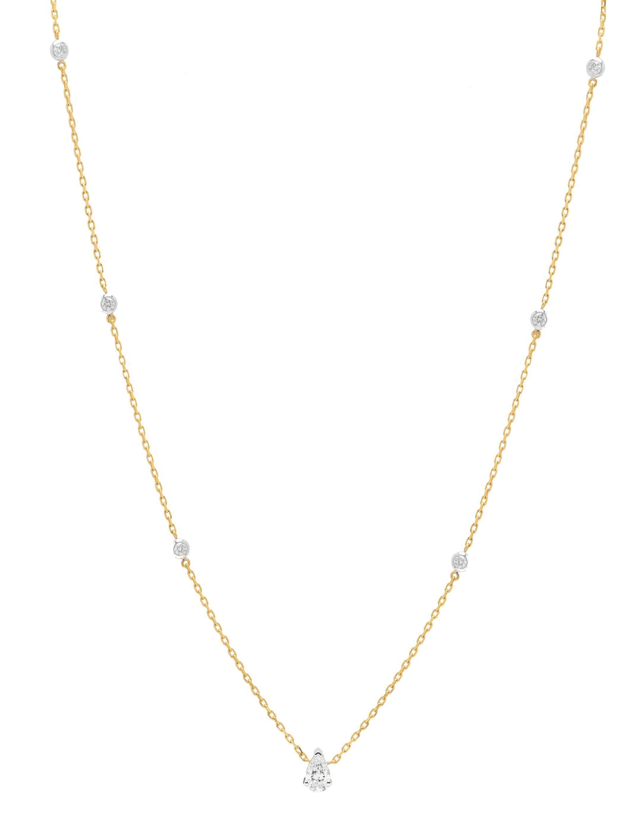 Floating Pear Necklace